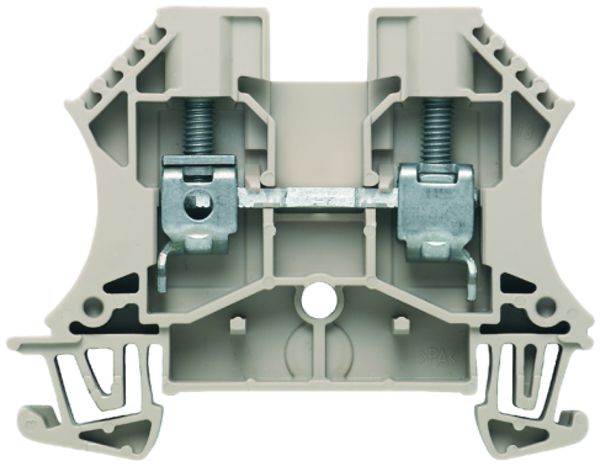 Borne de passage Weidmüller WDU connexion à vis 6mm² TS35 beige