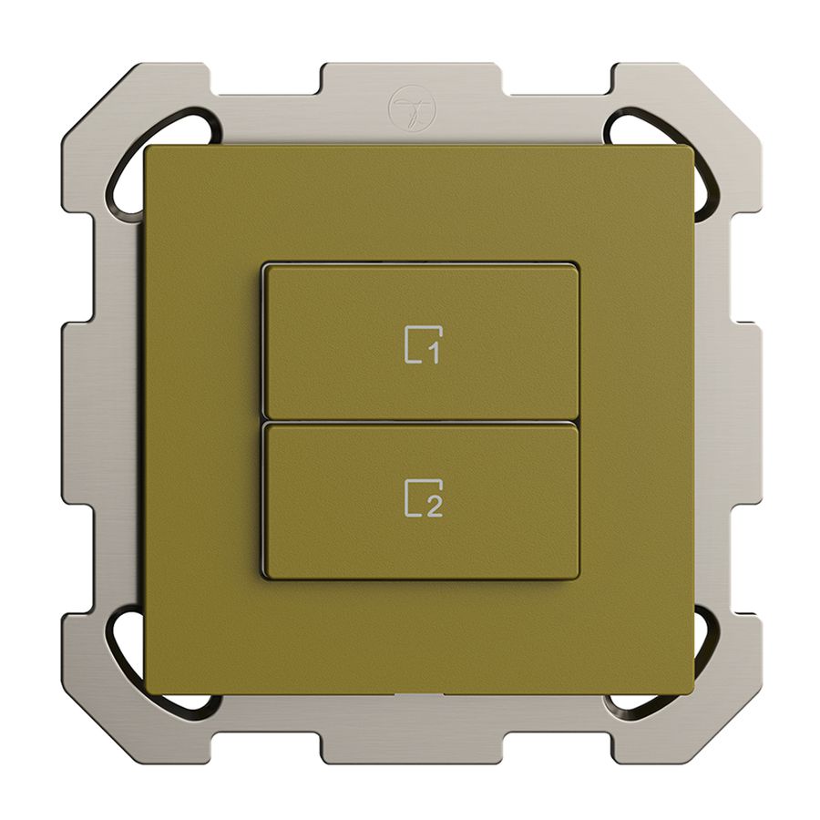 Poussoir scène ENC 2 scènes vertical/2T WLAN Edue Wiser olive