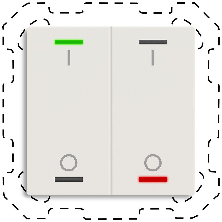 Poussoir KNX RGBW INC MDT TAL-6002B11.02S 2t/4a blanc mat "I/O"