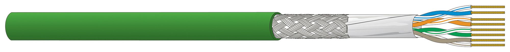 Datenkabel Dätwyler CU 5431 4P SF/UTP Kat.5e AWG26/19 PUR Eca grün