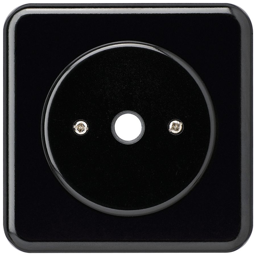 UP-Durchgangsdose basico schwarz Ø9mm ohne Klemmeneinsatz