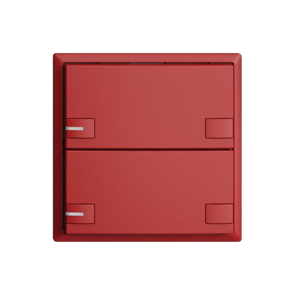 Poussoir ENC KNX 2× EDIZIOdue colore berry RGB avec LED