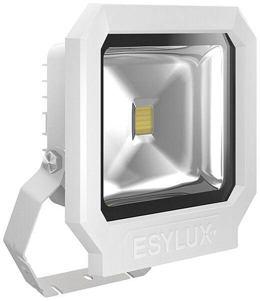 LED-Strahler ESYLUX OFL SUN, 50W 3000K 4000lm 227×86×252mm IP65, weiss