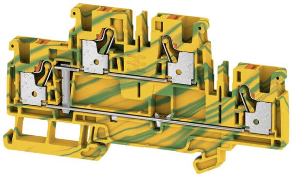 Borne de protection Weidmüller A2C PUSH IN 4mm² 2 étages vert/jaune