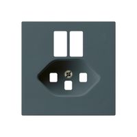 Placca frontale kallysto per presa 2×USB & T23 antracite