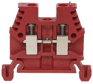 Borne de passage joignable Woertz 0.5…4mm² 32A 1000V vis 2×1 rail DIN 35mm ro