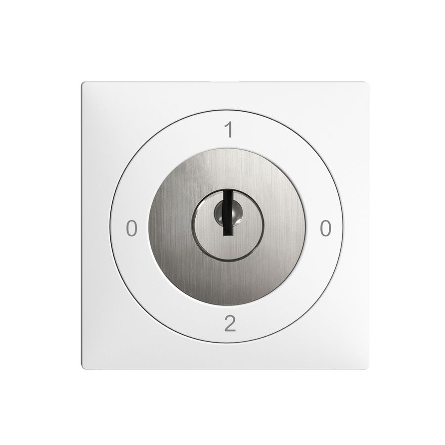 Interrupteur rotatif ENC EDIZIOdue 2/1P blanc, avec serrure de sûreté