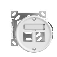 Kit de montage AP Sdue, sortie droite pour 2×Keystone blanc