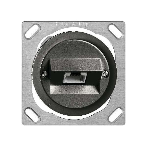 Prise INC 1×RJ45/u 4P noir ITplus JK 43/47mm