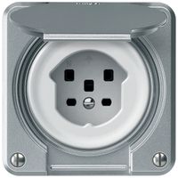 Presa INC robusto 1×T25 16A 400V 86×86mm IP21 alluminio