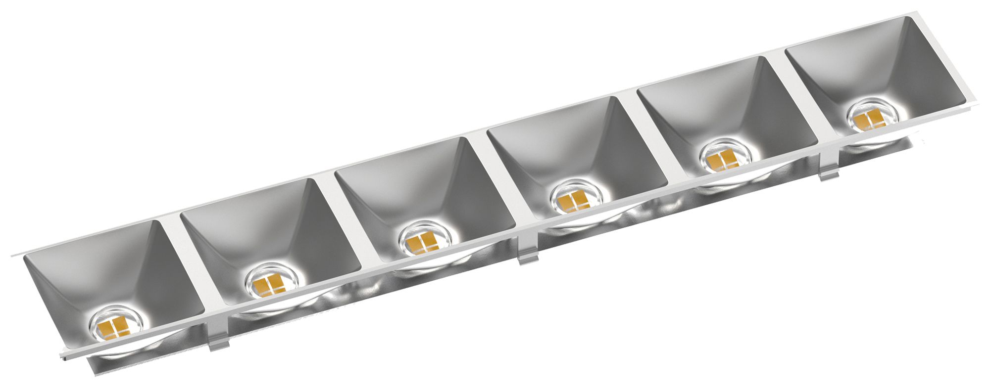 LED-Reflektormodul Sylvania Otao Linear 3000/4000K 80° 285×50mm silber 4 Stk