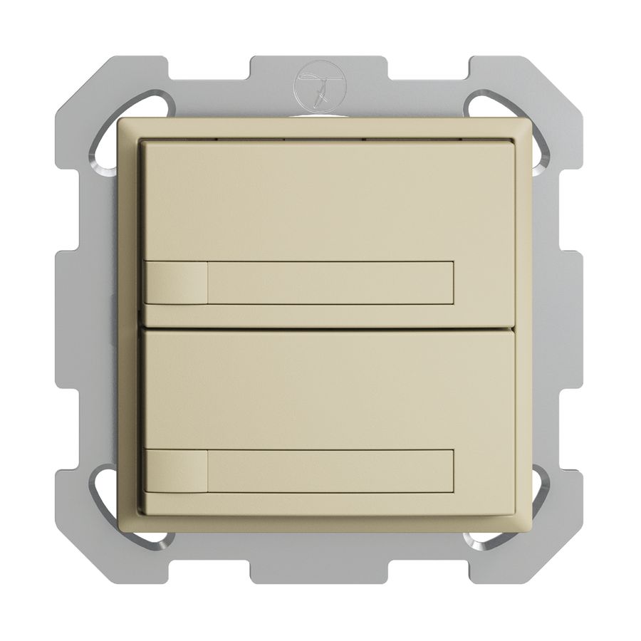 Poussoir KNX RGB ENC EDUE, 250mW, s.LED, a.papier, 2×poussoir, 1×touche, van