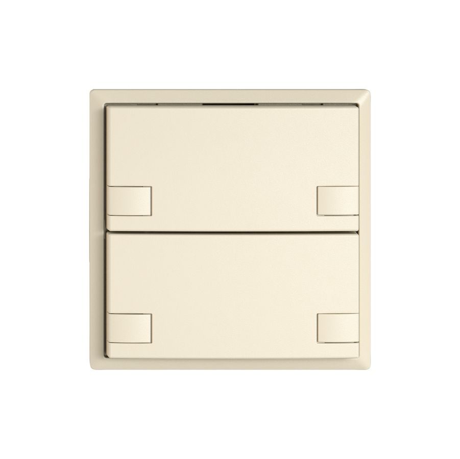 Poussoir KNX RGB EDIZIO.liv SNAPFIX® capteur temp.s.LED 2× comm.2T cr