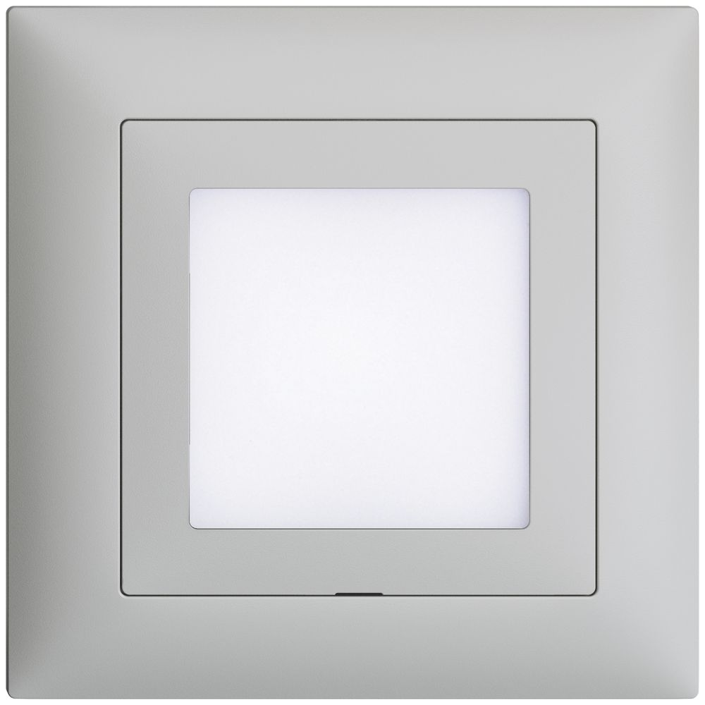 Kit frontal ENC EDIZIOdue gris clair 88×88mm pour luminaire LED