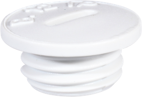 Stopfen mit Rand PS M12 hellgrau