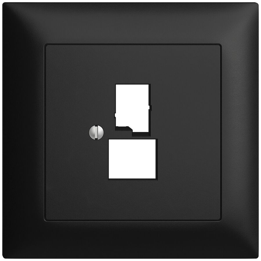 UP-Frontset EDIZIOdue schwarz für DSL-Breitband Dose