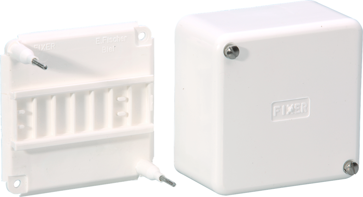 AP-Abzweigdose Fixer 97×97×51 weiss ohne Klemmen