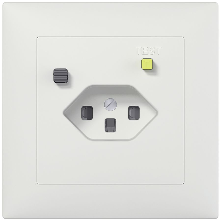 UP-FI-Steckdose SIDUS B T23 30mA, shutter, weiss