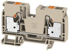 Borne de passage Weidmüller A2C PUSH IN 2×10mm² TS35 beige