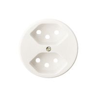 Kit frontal FH pour prise 2×T13 blanc