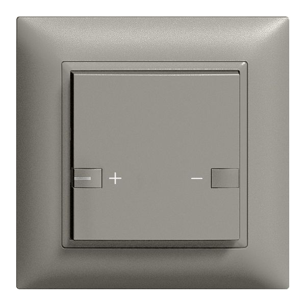 Kit front.ENC EDIZIOdue variato.ZEP con LED, 1×tasto 2×comando grigio scuro