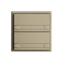 KNX-Taster RGB EDUE, 250mW, m.RGB-LED, m.Papiereinlage, 2×Taste, 2×Tastenb., sa