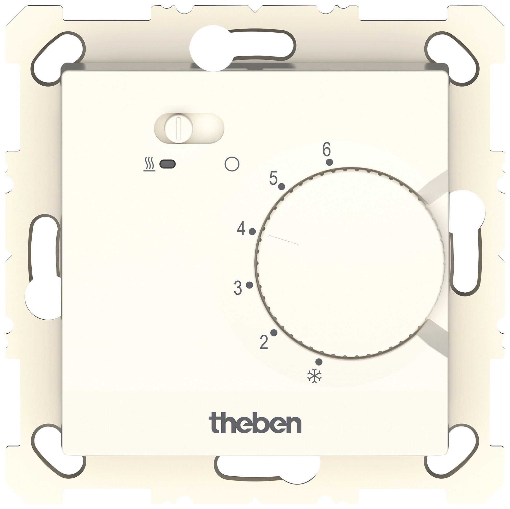 UP-Raumthermostat Theben RAMSES 746 S 230V AC 5…30°C 10A 71×71mm weiss