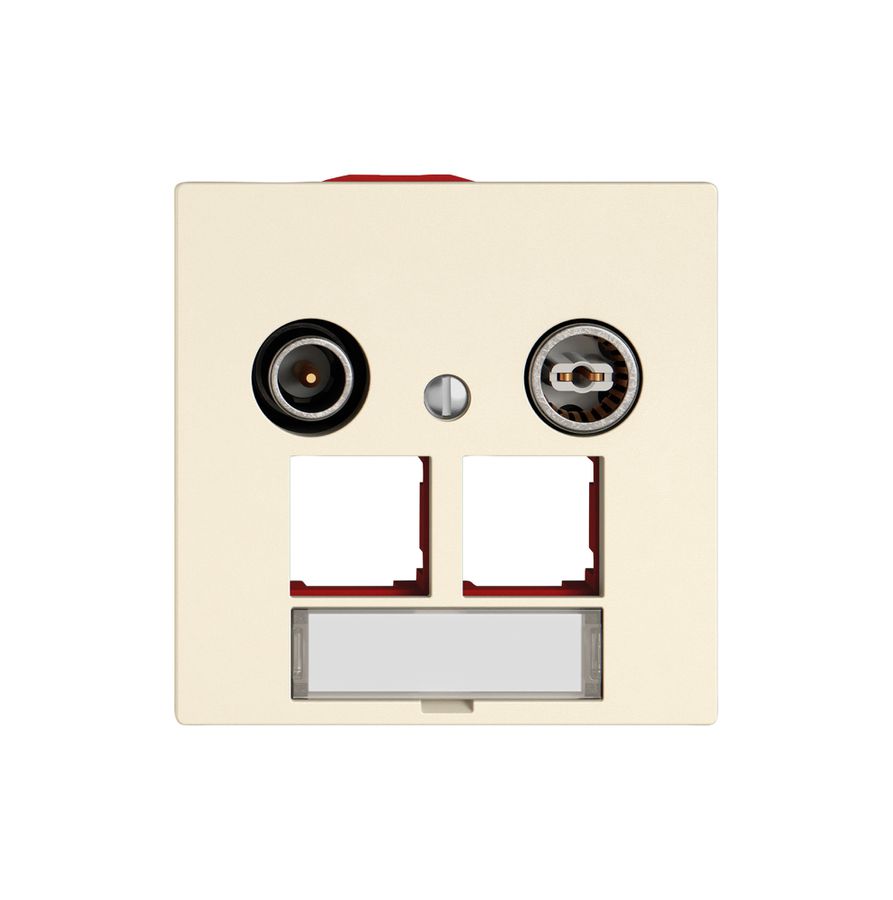 Prise multimédia TV-R EDIZIO.liv SNAPFIX® EASYNET p.2×RJ45 S-One 15dB cr