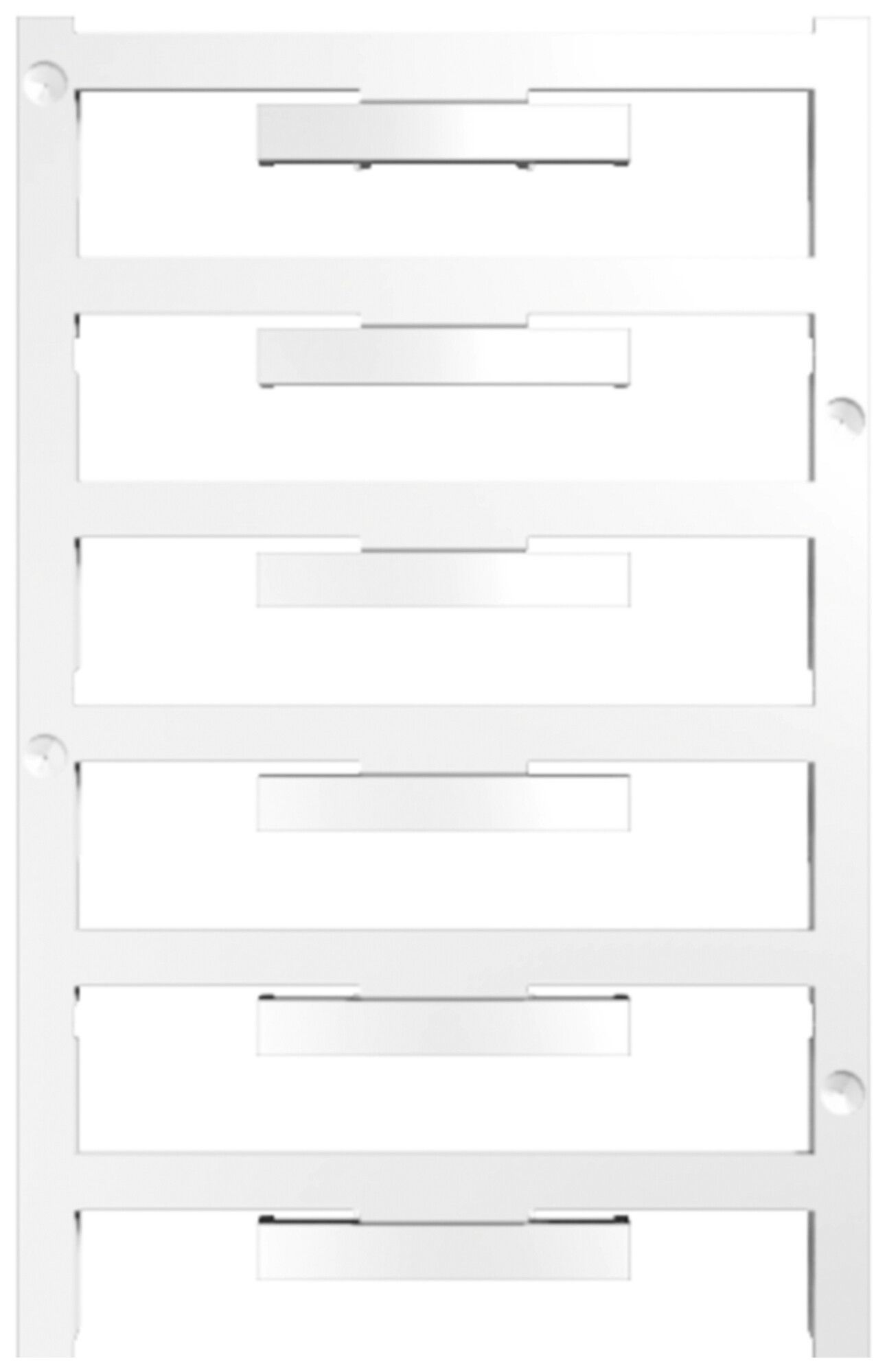 Bezeichnungsschild 5mm weiss 4 Mappen à 12 Streifen für 48 Endwinkel