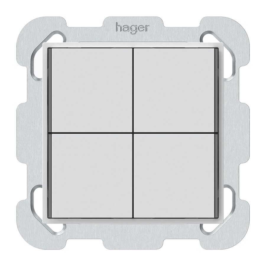 Poussoir KNX ENC KAL 4×touches 4×points actionnables LED blanc