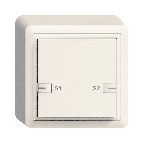 Poussoir AP ZEP scène 1c/1t station sec.a.LED EDIZIOdue blanc