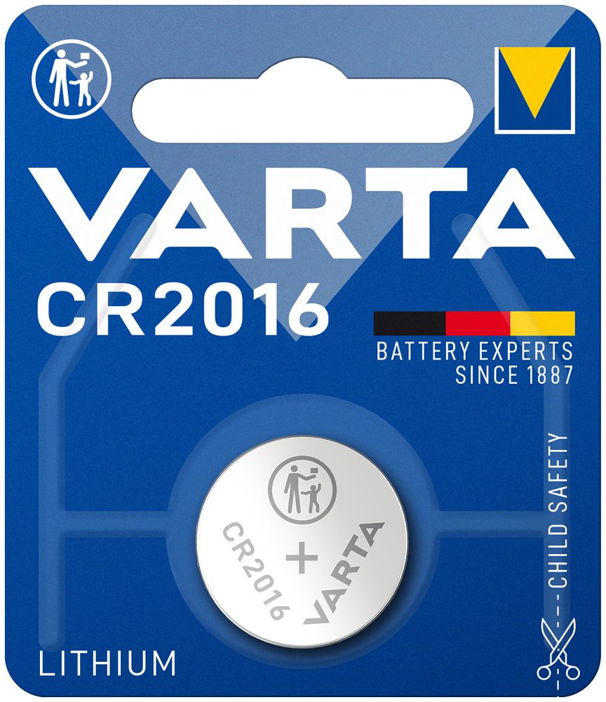 Pila bottone litio VARTA Electronics CR2016 3V blister a 1 pezzo