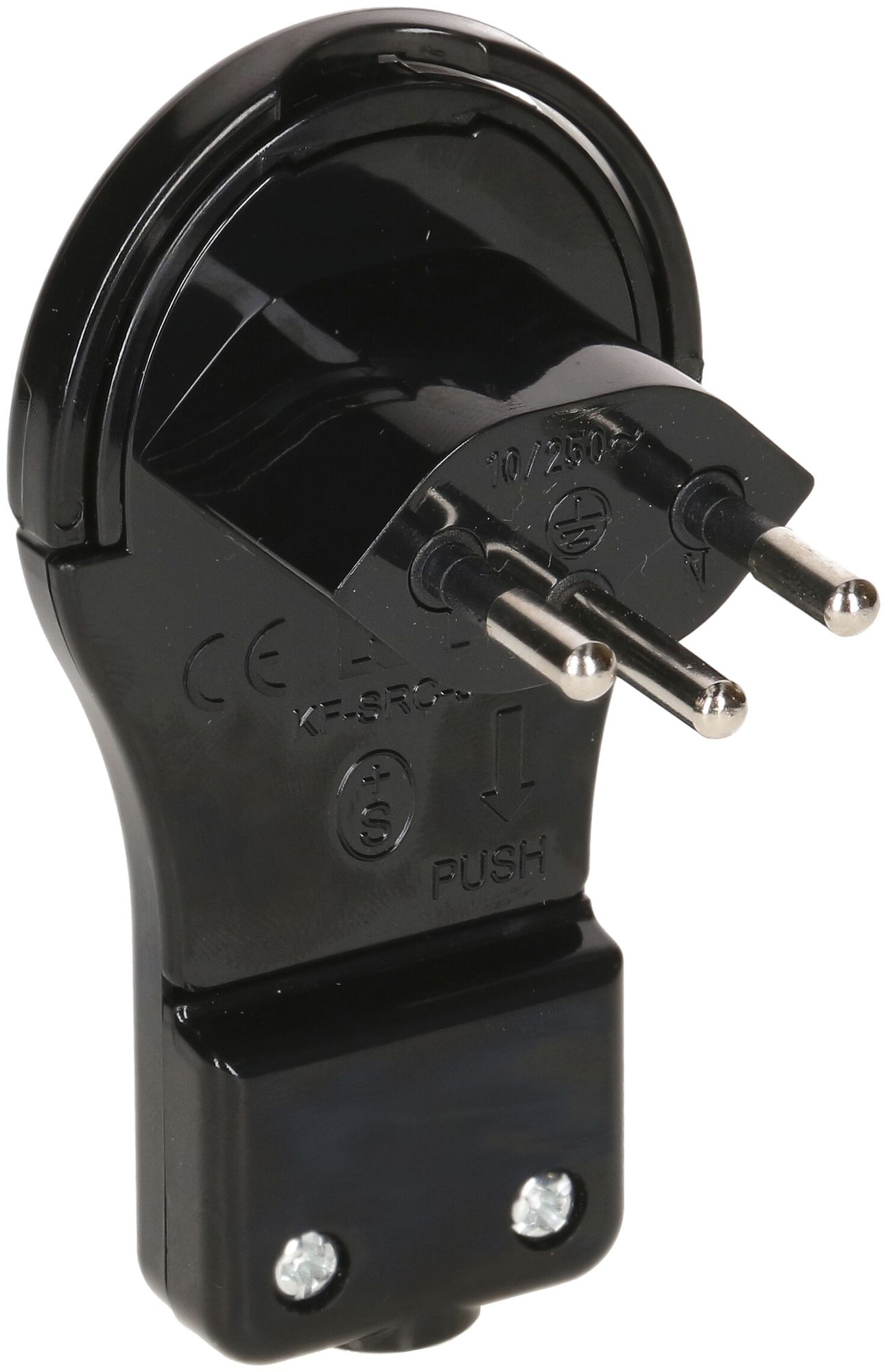 Winkelstecker Typ 12 MAX HAURI 230V 10A IP20 schwarz