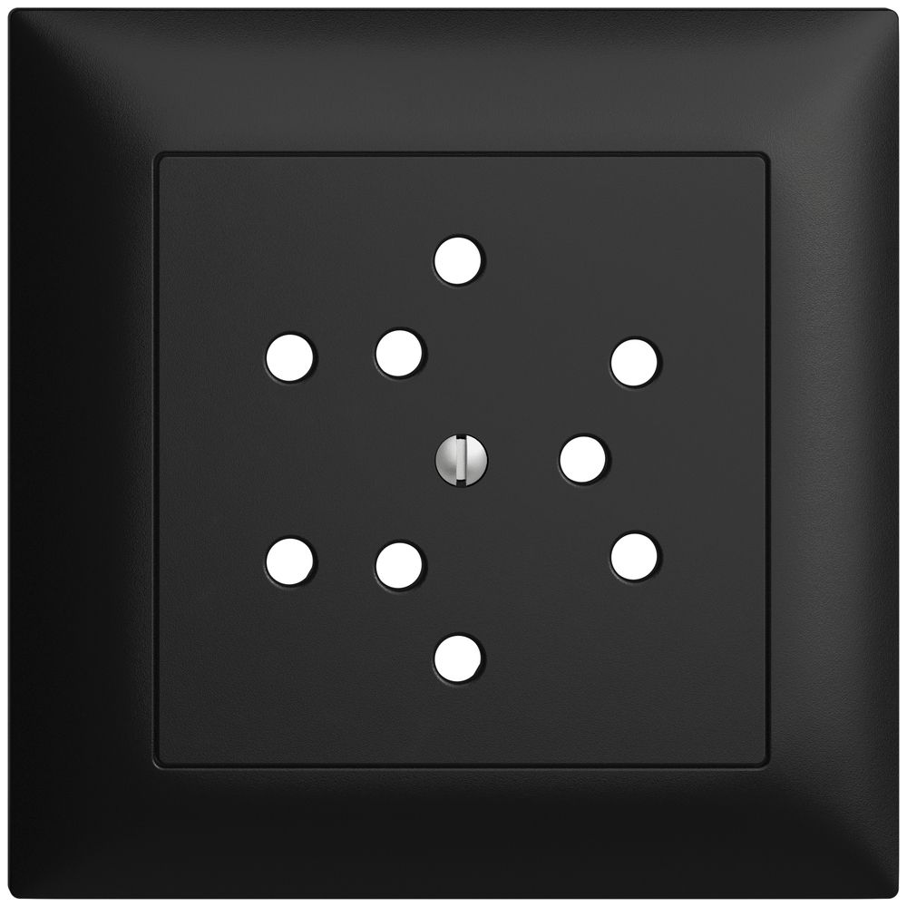 Kit frontale EDIZIOdue nero 88×88mm 3×T12