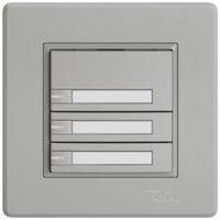 Poussoir KNX RGB ENC EDIZIO.liv SNAPFIX® capteur temp.RGB-LED étiqu.3×com.1T grc