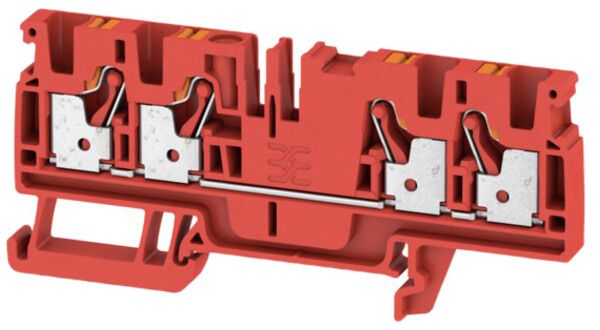 Borne de passage Weidmüller A4C PUSH IN 4mm² 4 connex.TS35 rouge