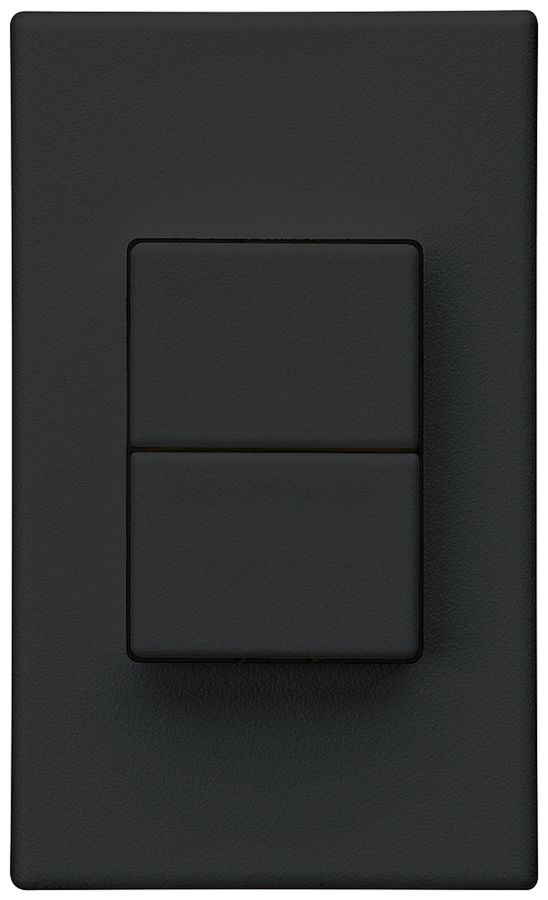 EB-Doppel-Druckschalter Hager FLF 10A/250V 1/1L schwarz