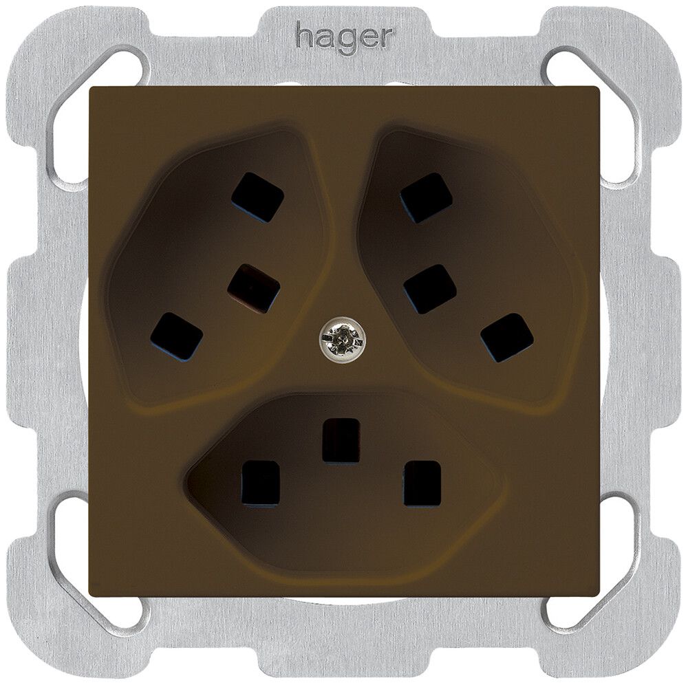 Presa INC Hager kallysto 3×T23 B marrone