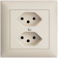 UP-Steckdose EDIZIOdue 2×T13 crema