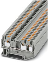 Durchgangsreihenklemme Push-In TWIN 0.2…6mm² grau