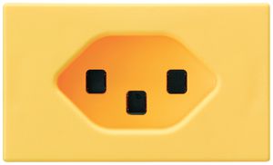 EB-Steckdose FLF Hager Typ 23 gelb mit Steckklemmen