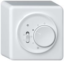 AP-Raumthermostat origin mit Schalter 230VAC 5…30°C 10A weiss