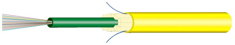 Kabel FO Universal H-LINE Eca 48×E9/125 Ø11.5mm, 5000N, gelb