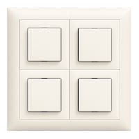 UP-Kombination EDIZIOdue 2×2 weiss 4×Druckschalter 3/1L