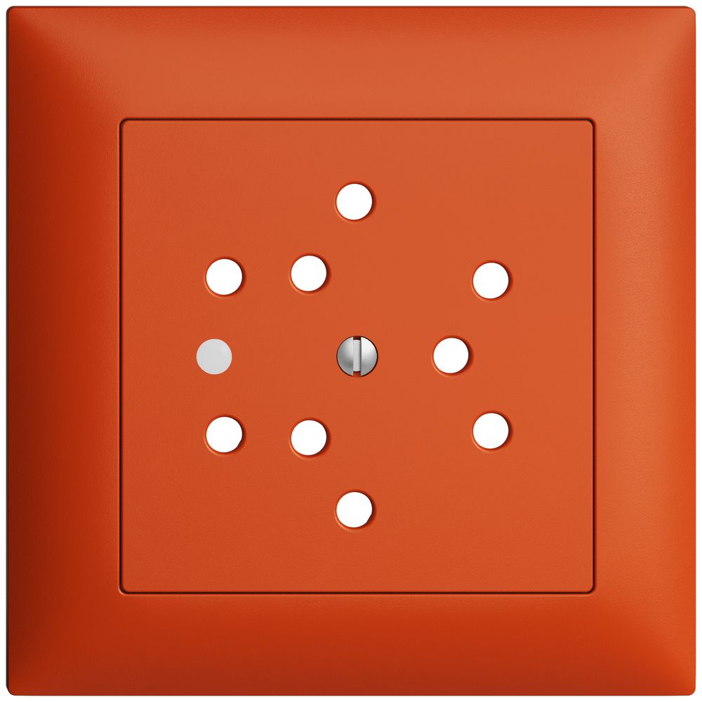 UP-Frontset EDIZIOdue orange 88×88mm 3×T12 mit Linse