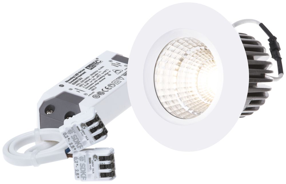 Spot LED INC Fixo 10.5W 230V 960lm 3000K trou Ø68mm blanc 60°