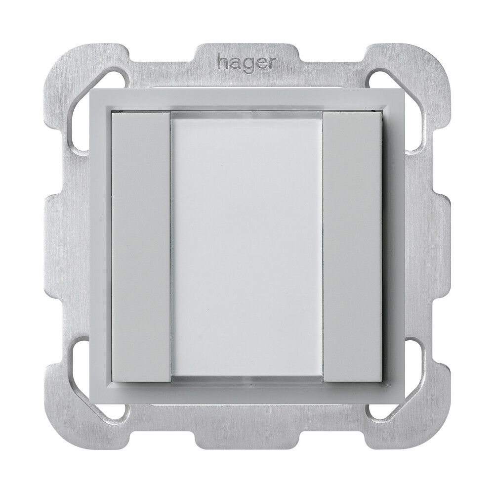 Pulsante universale INC 2×kallysto B con LED grigio chiaro