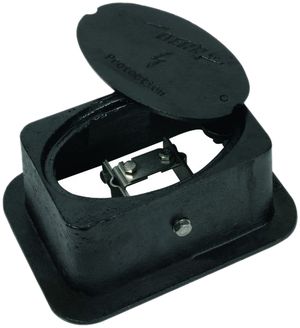 Regard de visite DEHN/elvatec en fonte grise 300×220×120mm noir