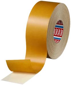 Klebeband doppelseitig Tesa Bandfix, glatt, Schutzpapier braun, 25mm×50m