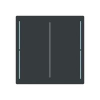 Tasterabdeckung ABB SIDUS touch 2-fach anthrazit